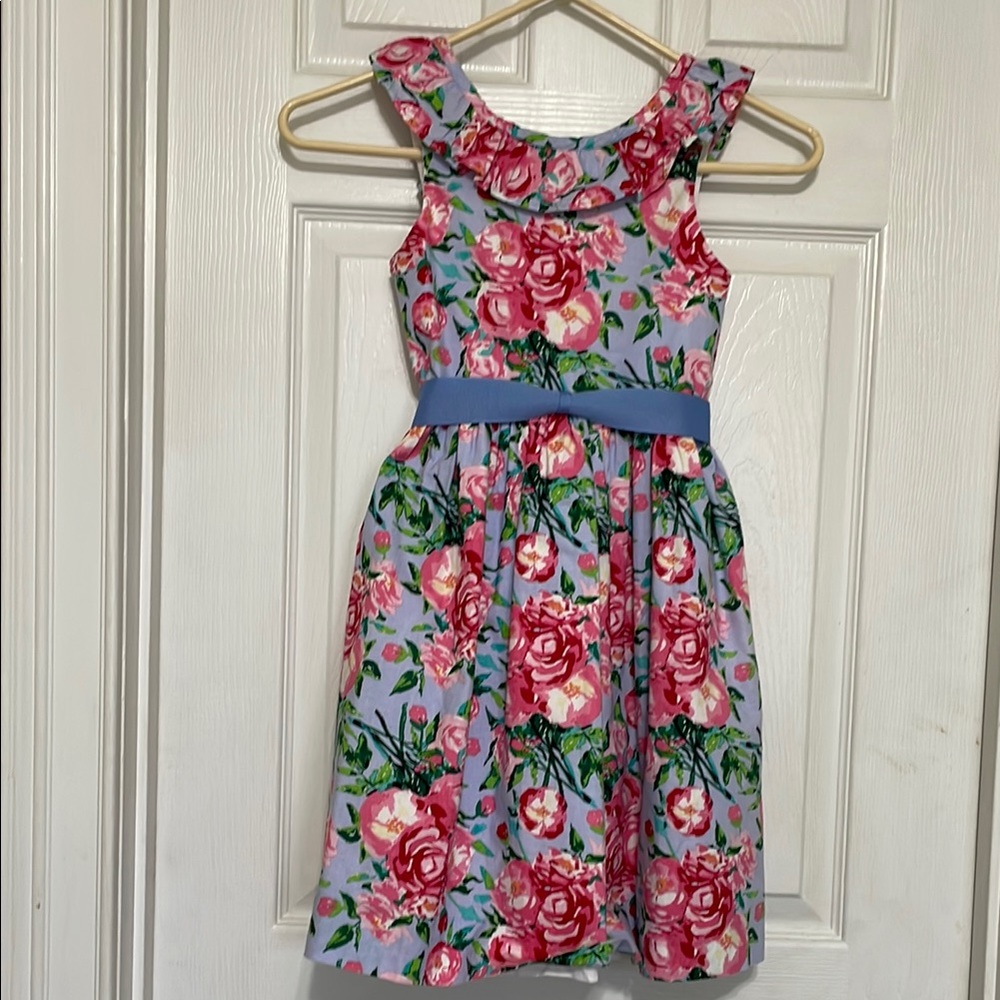 Floral Kids Dress with Blue and Pink Accents Bailey Boys Classics